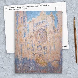 Cartão Postal Claude Monet - Catedral de Rouen ao pôr do sol