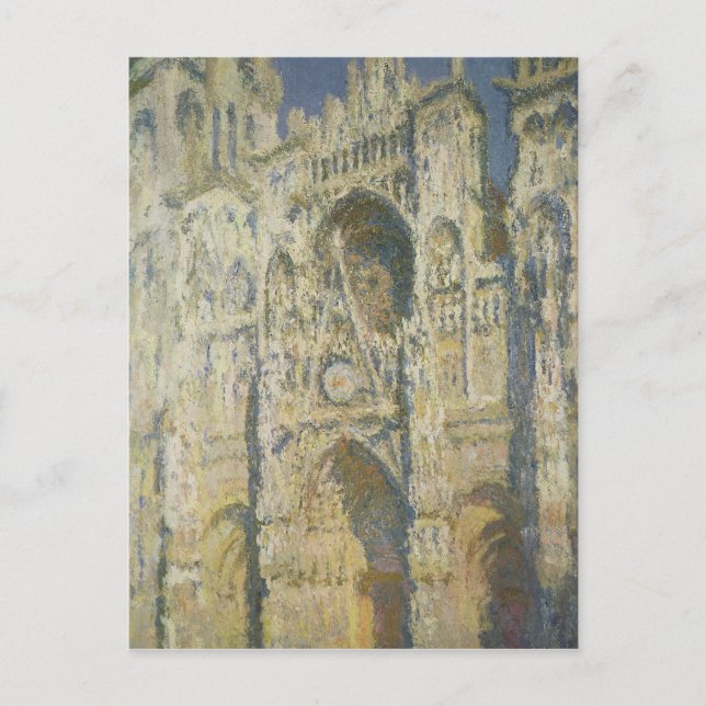 Cartão Postal Claude Monet | Catedral de Rouen em Cheio (Frente)