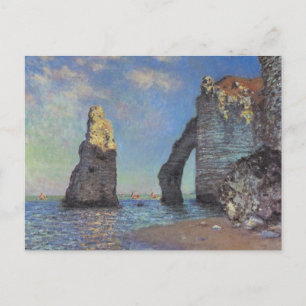 Cartão Postal Claude Monet CliFF em Etretat Impressionista Paint