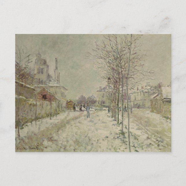 Cartão Postal Claude Monet | Efeito na neve (Frente)