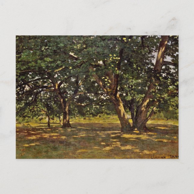 Cartão Postal Claude Monet Fontainebleau Forest (Frente)