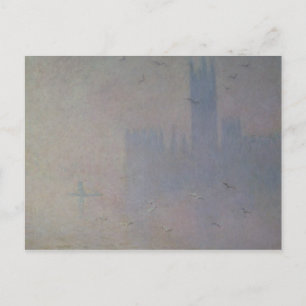 Cartão Postal Claude Monet   Gaivotas nas Casas do Parlamento