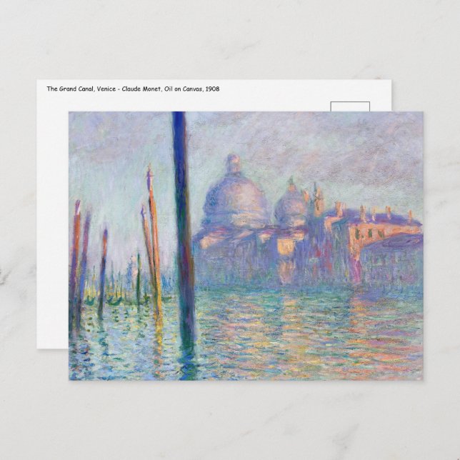 Cartão Postal Claude Monet - Grande Canal, Veneza (Frente/Verso)