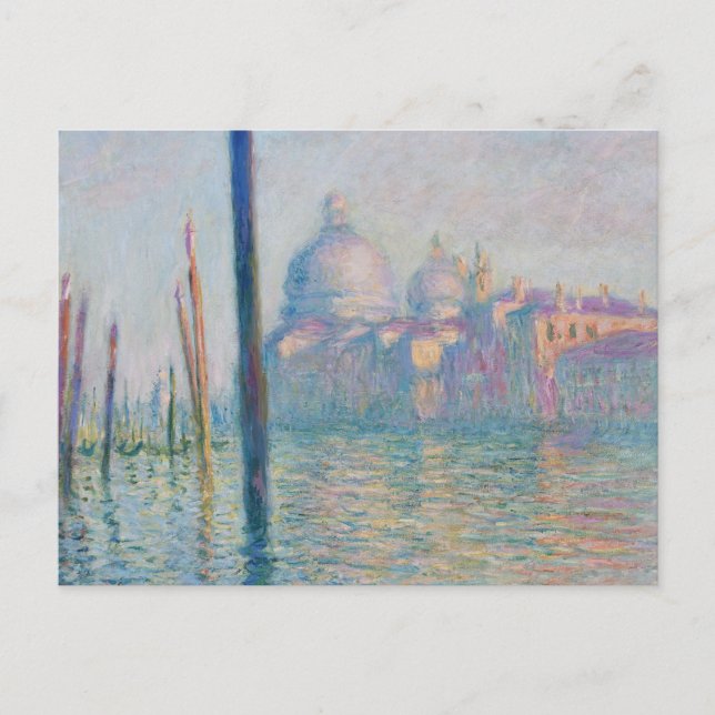 Cartão Postal Claude Monet Grande Canal Veneza Itália Viagem (Frente)