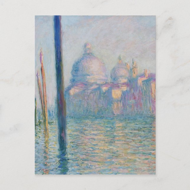 Cartão Postal Claude Monet Grande Canal Veneza Itália Viagem (Frente)