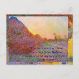 Cartão Postal Claude Monet Haystacks