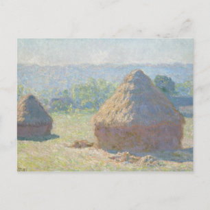 Cartão Postal Claude Monet - Haystacks, fim do Verão
