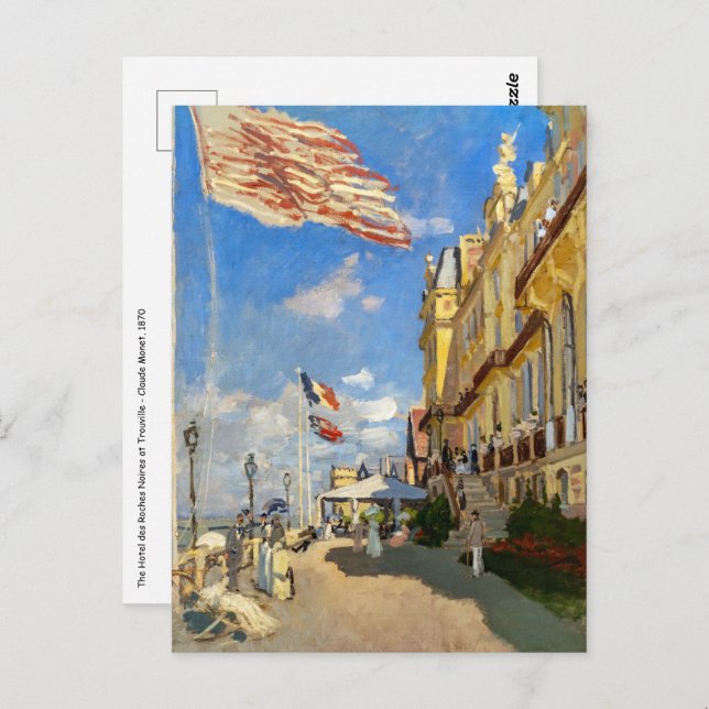 Cartão Postal Claude Monet - Hotel des Roches Noires, Trouville (Frente/Verso)