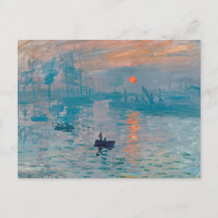 Cartão Postal Claude Monet Impressão Nascer do Sol Francês