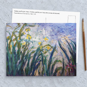 Cartão Postal Claude Monet - Íris Amarelos e Roxos