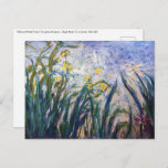Cartão Postal Claude Monet - Irrisões Amarelo e Roxo<br><div class="desc">Íris Amarelo e Roxo / Iris jaunes et mauves - Claude Monet,  Oil on Canvas,  1924-1925</div>