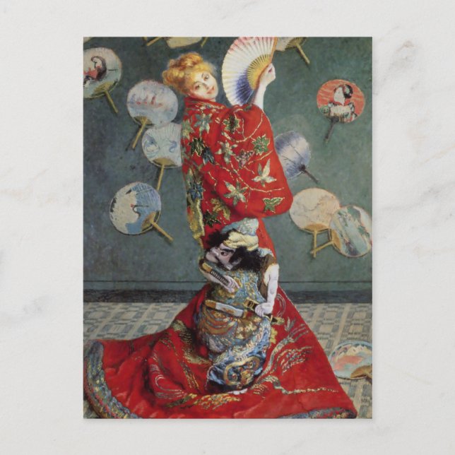 Cartão Postal Claude Monet Japonês Kimono (Frente)