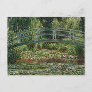 Cartão Postal Claude Monet Japonês Pegbridge & Water Lily Piscin
