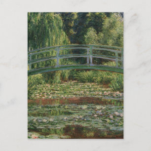Cartão Postal Claude Monet Japonês Pegbridge & Water Lily Piscin