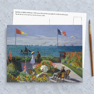 Cartão Postal Claude Monet - Jardim em Sainte-Adresse