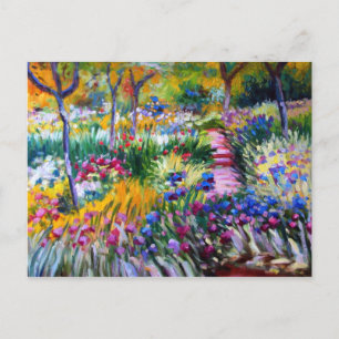 Cartão Postal Claude Monet: Jardim Íris por Giverny