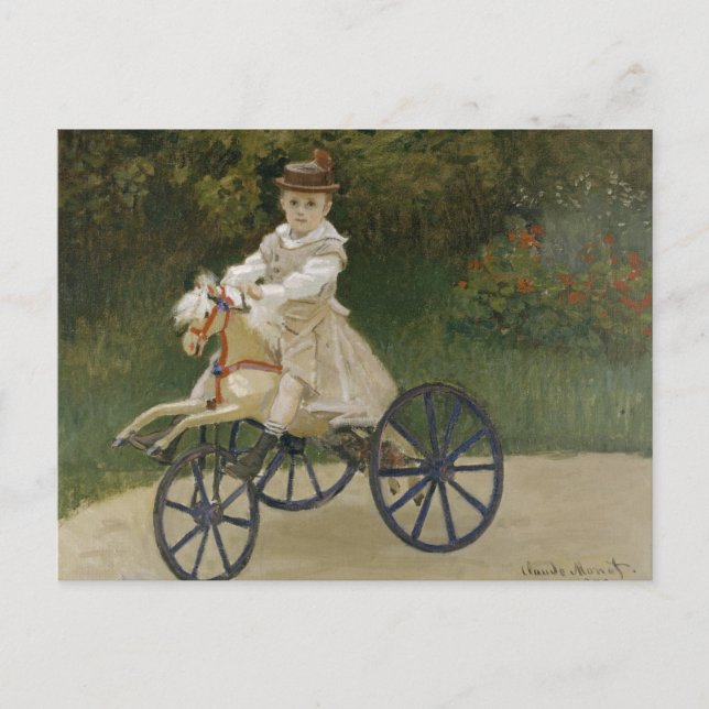 Cartão Postal Claude Monet - Jean Monet sobre o seu Hobby Horse (Frente)