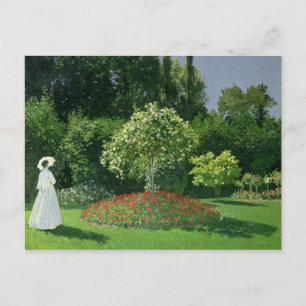 Cartão Postal Claude Monet   Jeanne Marie Lecadre no Jardim