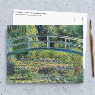 Cartão Postal Claude Monet - Lago de Nenúfares e Ponte Japonesa