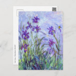 Cartão Postal Claude Monet - Lilac Irises / Iris Mauves<br><div class="desc">Lilac Irises / Iris Mauves - Claude Monet,  1914-1917</div>