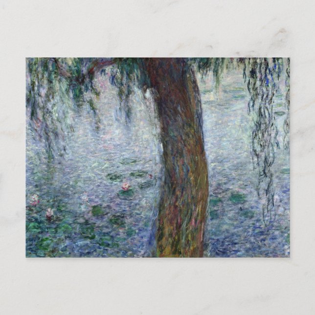 Cartão Postal Claude Monet | Líquidas Aquáticas Varrendo direito (Frente)
