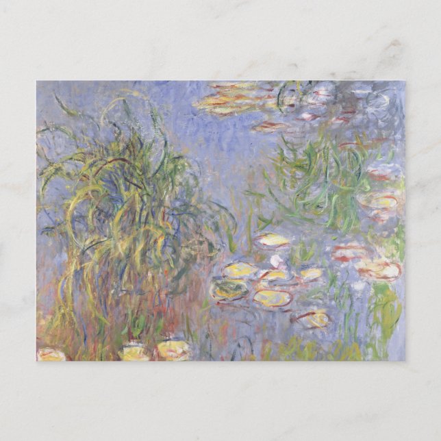 Cartão Postal Claude Monet | Lírios-Água, Aglomerado de Grama (Frente)