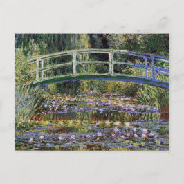 Cartão Postal Claude Monet, lírios de água, ponte japonesa, jard