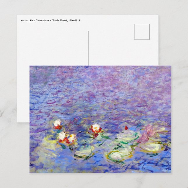 Cartão Postal Claude Monet - Lírios Hídricos (Frente/Verso)
