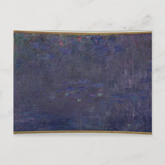 Cartão Postal Claude Monet | Lírios: Reflexões de Árvores (Frente)