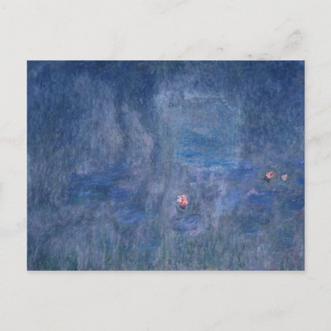 Cartão Postal Claude Monet | Lírios: Reflexões de Árvores (Frente)