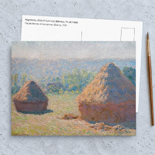 Cartão Postal Claude Monet - Medas de Feno, fim de Verão