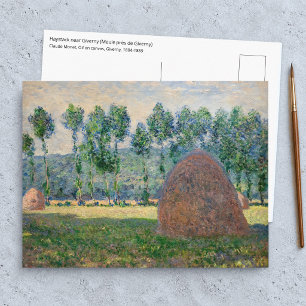 Cartão Postal Claude Monet - Medas de feno perto de Giverny