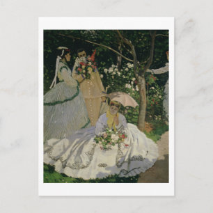 Cartão Postal Claude Monet Mulheres no Jardim