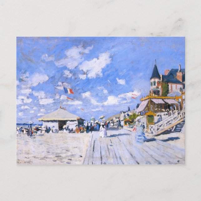 Cartão Postal Claude Monet: Na Praia de Trouville (Frente)