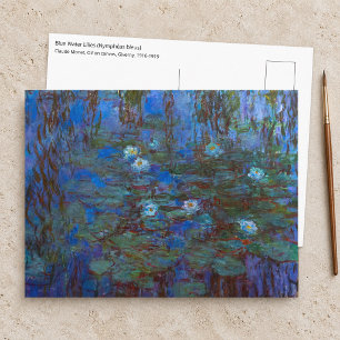 Cartão Postal Claude Monet - Nenúfares Azuis