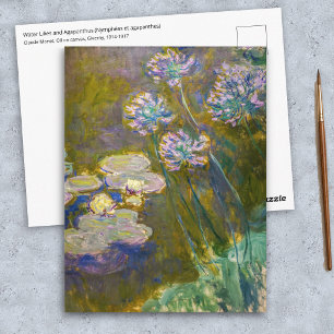 Cartão Postal Claude Monet - Nenúfares e Agapanthus