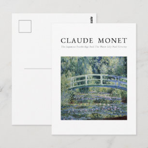 Cartão Postal Claude Monet, nenúfares e Ponte Japonesa