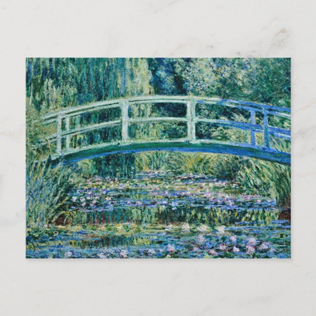 Cartão Postal Claude Monet - Nenúfares e Ponte Japonesa (Frente)