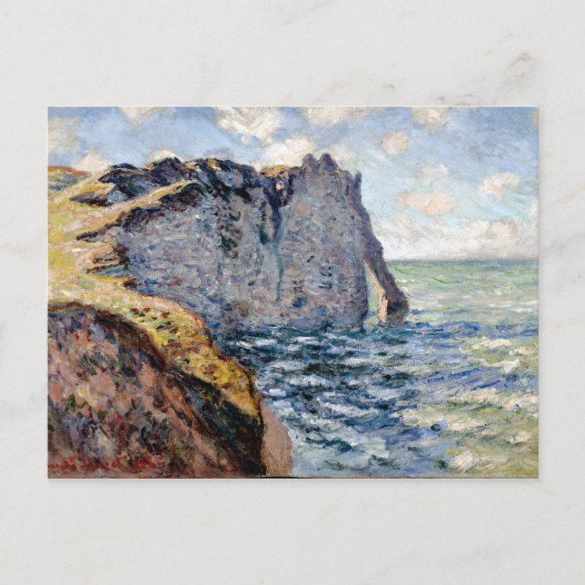 Cartão Postal Claude Monet O Cliff da Aval, Etrétat (Frente)
