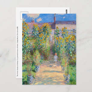 Cartão Postal Claude Monet - O Jardim do Artista em Vetheuil