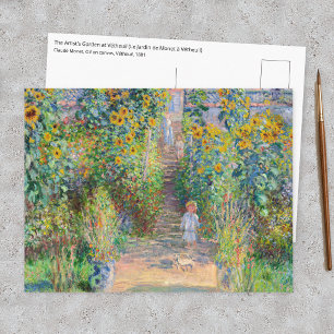 Cartão Postal Claude Monet - O Jardim do Artista em Vetheuil