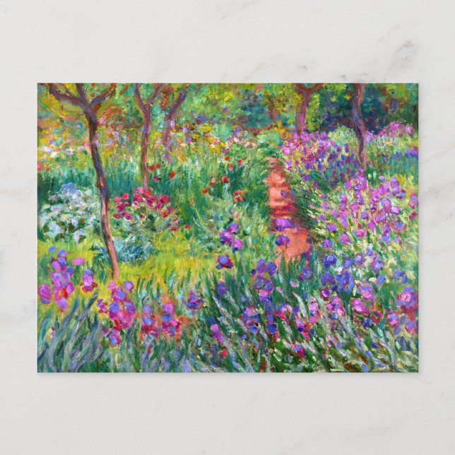 Cartão Postal Claude Monet: O Jardim Íris em Giverny (Frente)