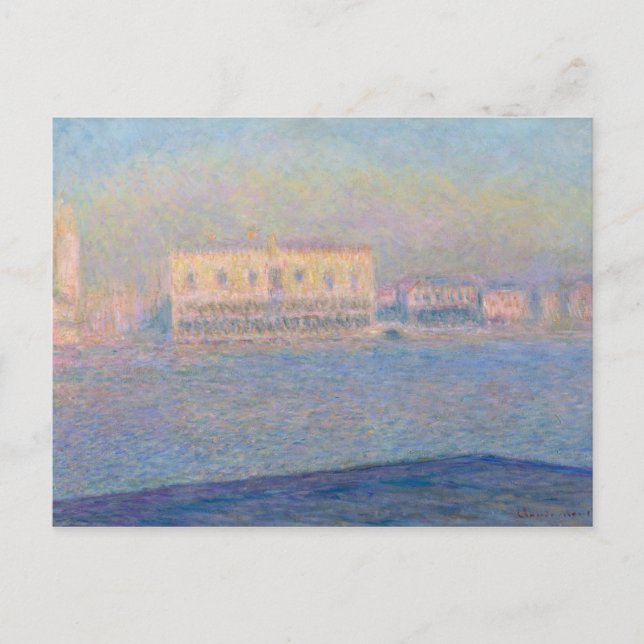 Cartão Postal Claude Monet | O Palácio do Doge Visto de San Gio (Frente)