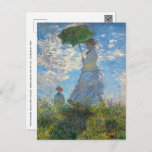 Cartão Postal Claude Monet - O Promenade, Mulher com Parasol<br><div class="desc">Promenade,  Mulher com Parasol/Madame Monet e seu filho / La Promenade / La Femme a l'ombrelle - Claude Monet,  1875</div>