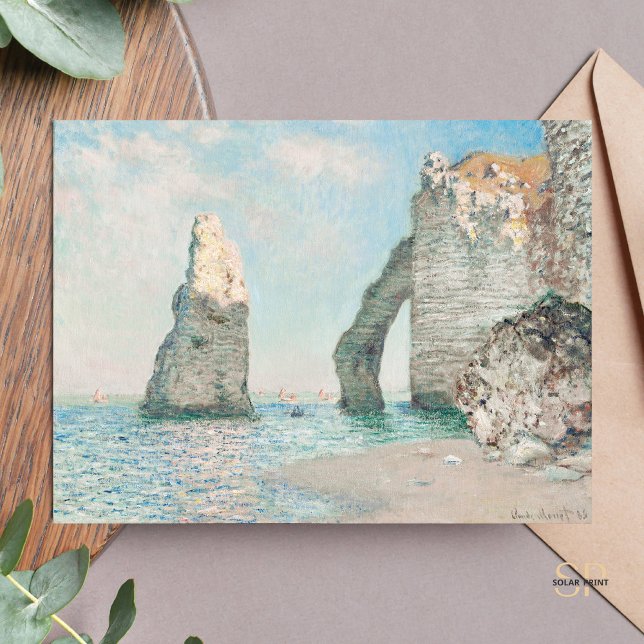 Cartão Postal Claude Monet Os Cliff Na Pintura Etretat (Criador carregado)