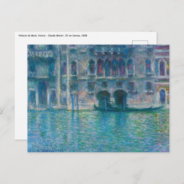 Cartão Postal Claude Monet - Palazzo da Mula (Frente/Verso)
