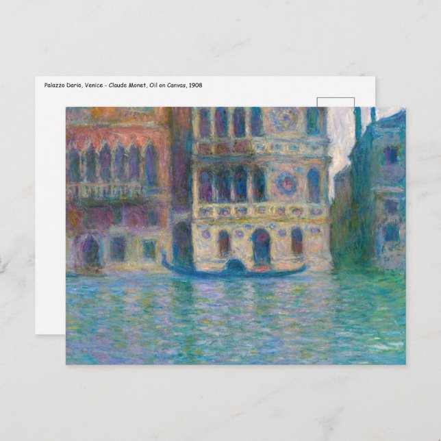 Cartão Postal Claude Monet - Palazzo Dario (Frente/Verso)