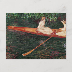 Cartão Postal Claude Monet   Passeio de barco no rio Epte