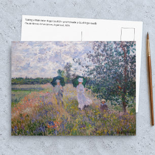 Cartão Postal Claude Monet - Passeio perto de Argenteuil