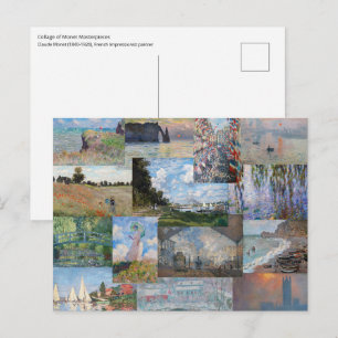 Cartão Postal Claude Monet - Patchwork de Obras-Primas